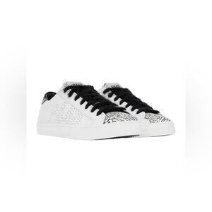 P448 John Cement Shoes Womens Sz 8.5 US /39 EU Fuzzy Laces Limited Edition White